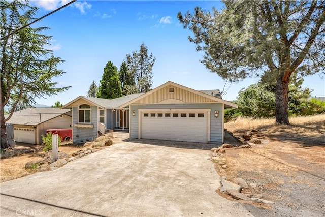 view of front of home featuring a garage