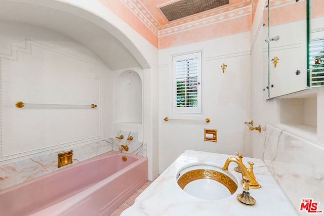 bathroom with vanity