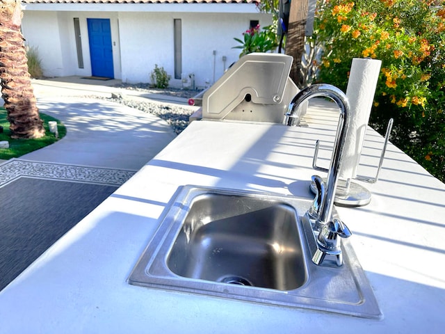 details with sink and a jacuzzi