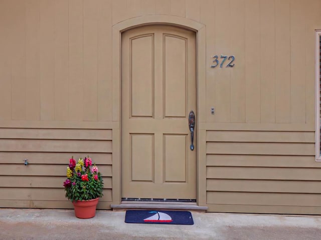 view of doorway to property