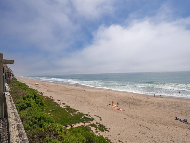 water view with a view of the beach