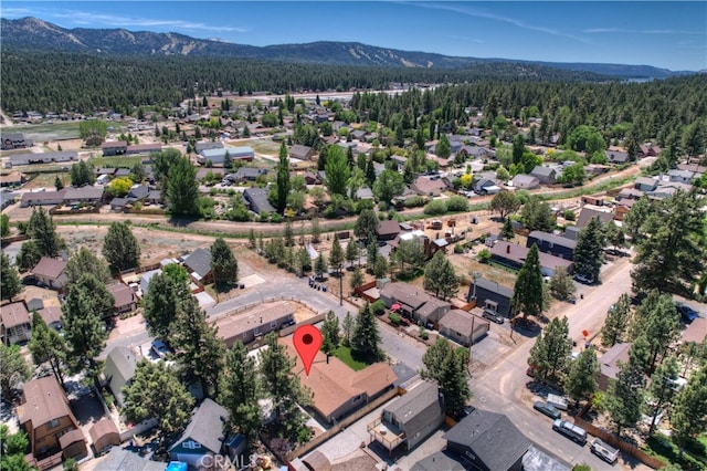 aerial view featuring a mountain view