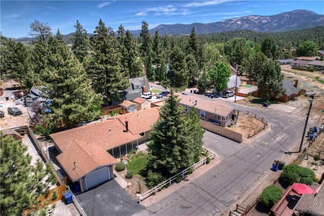 aerial view featuring a mountain view