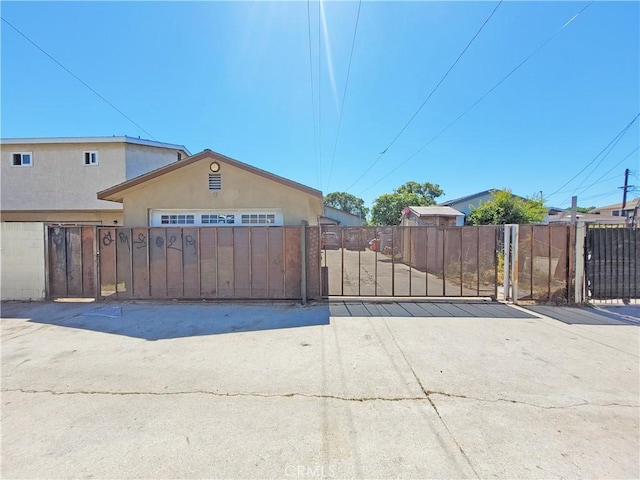 view of property exterior with a garage