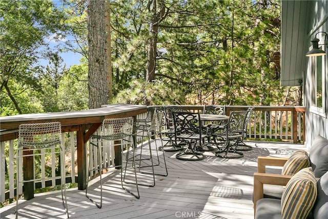 view of wooden deck