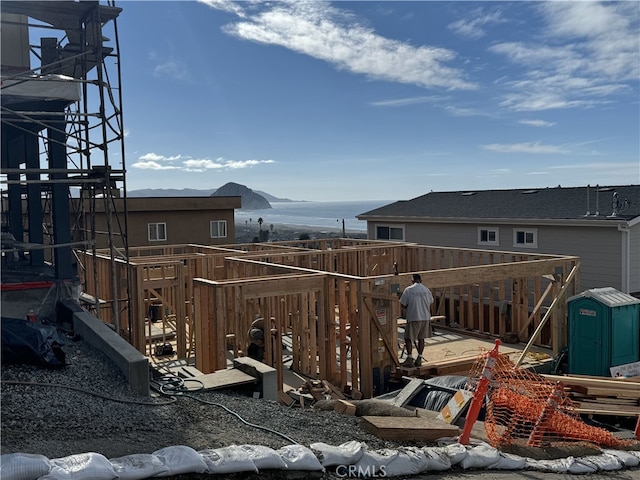 exterior space with a mountain view