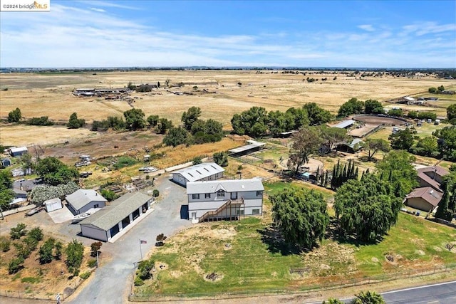 drone / aerial view featuring a rural view