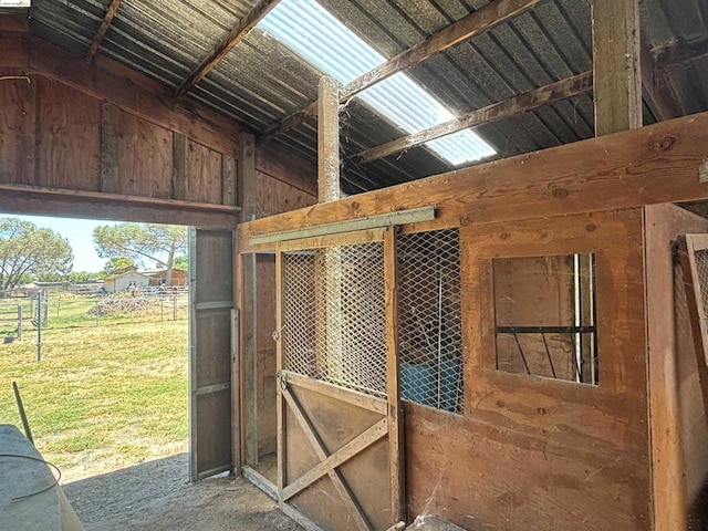 view of horse barn