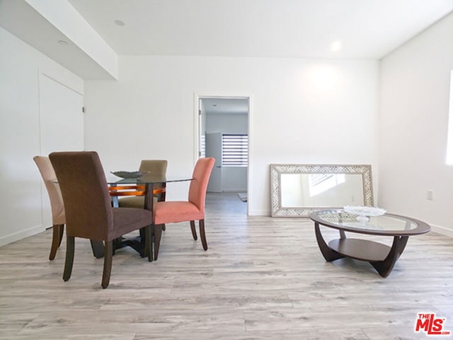 dining room featuring light hardwood / wood-style floors