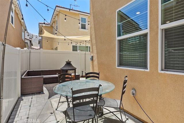 view of patio featuring an outdoor living space