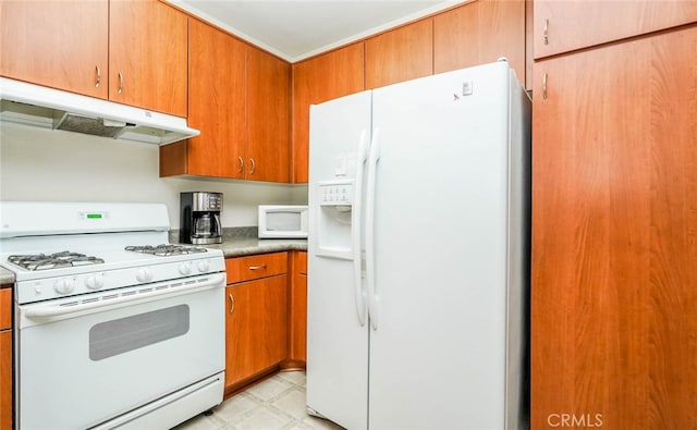 kitchen featuring white appliances