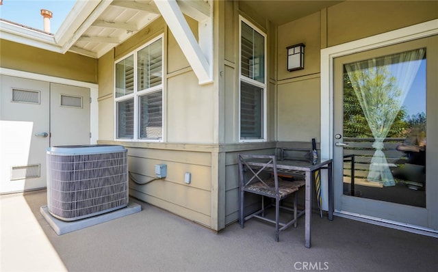 view of patio / terrace with central AC unit