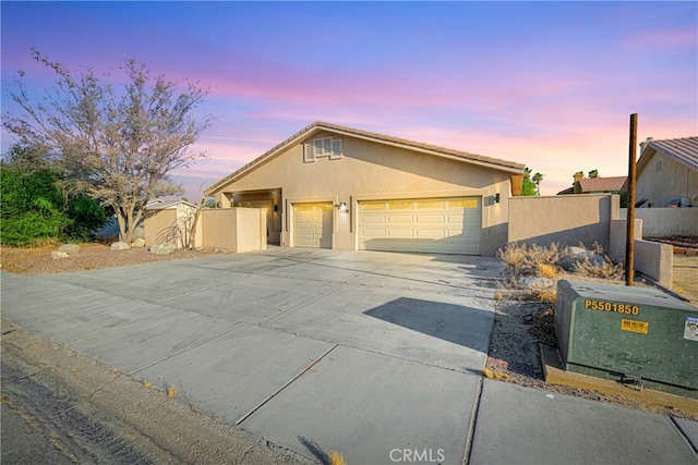 view of front of house featuring a garage