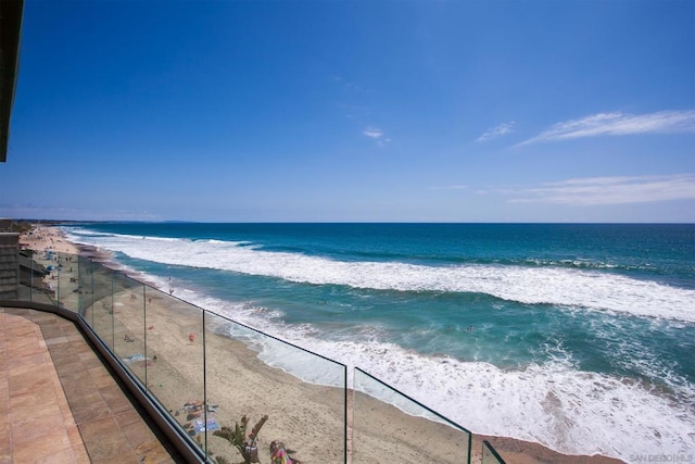 water view with a view of the beach