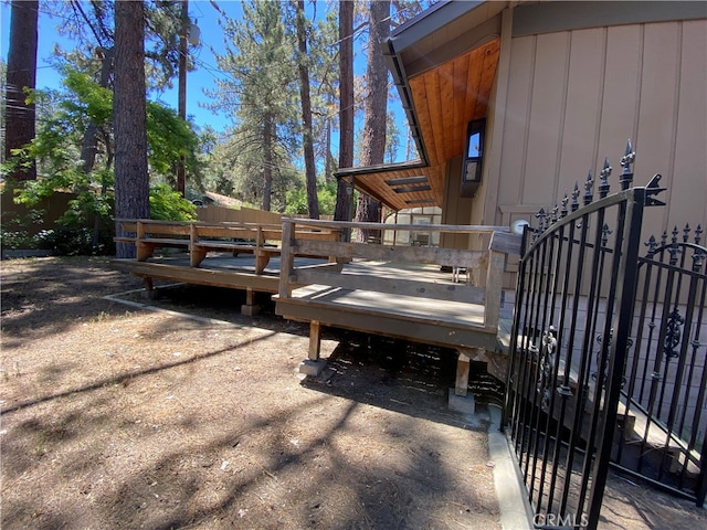 view of wooden terrace