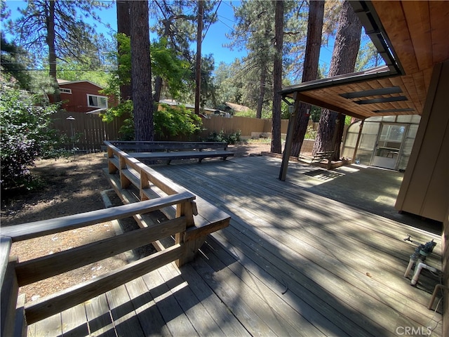 view of wooden terrace