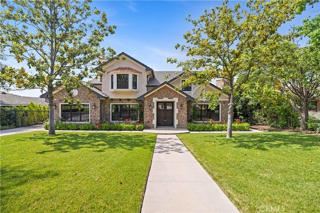 view of front of house with a front yard