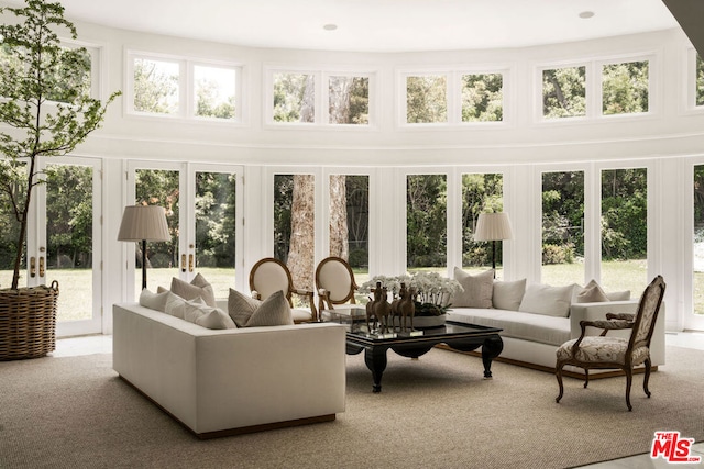 sunroom / solarium with plenty of natural light