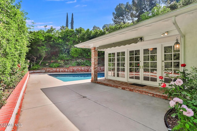 view of patio / terrace featuring french doors