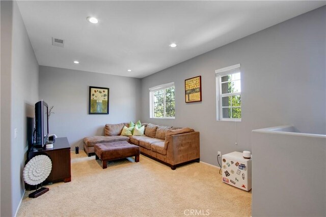 view of carpeted living room