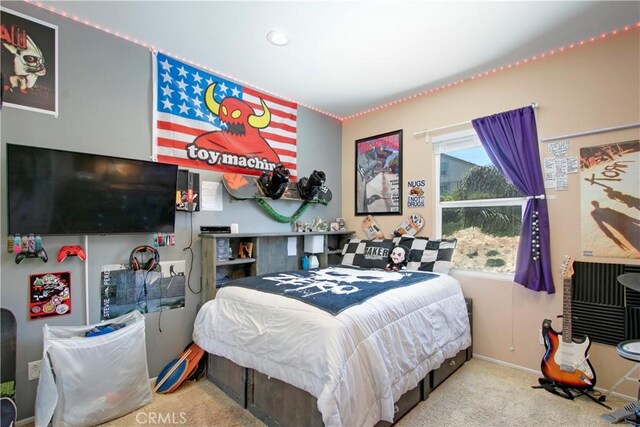 view of carpeted bedroom