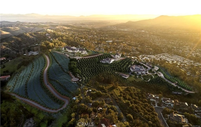 31062 Casa Grande Dr, San Juan Capistrano, CA 92675 - aerial view at dusk featuring a mountain view