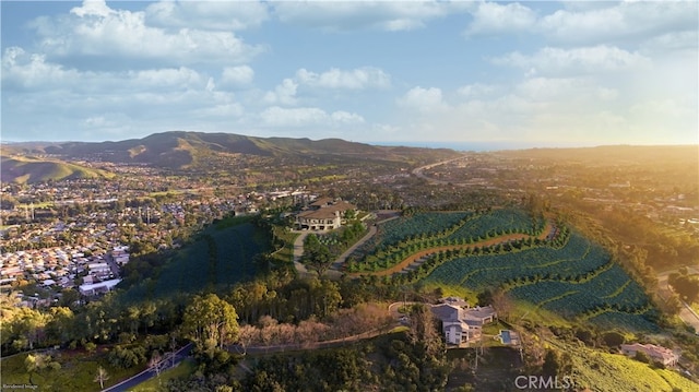 aerial view featuring a mountain view