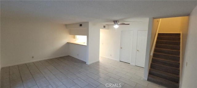 empty room with ceiling fan