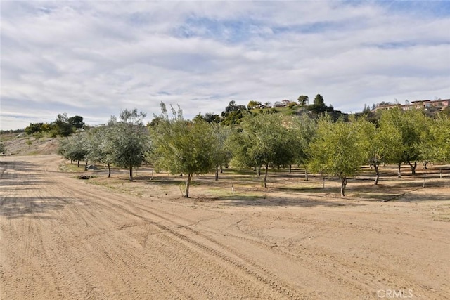 view of street with a rural view