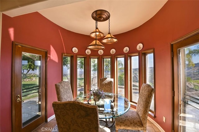 view of dining room