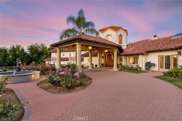 view of mediterranean / spanish house