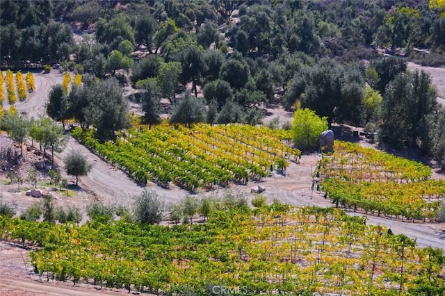 drone / aerial view with a rural view