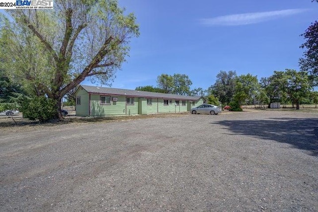 view of single story home