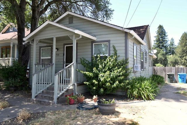 bungalow-style home featuring covered porch