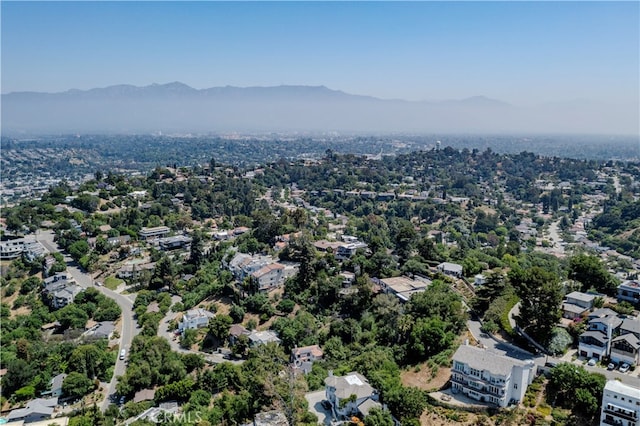 aerial view featuring a mountain view