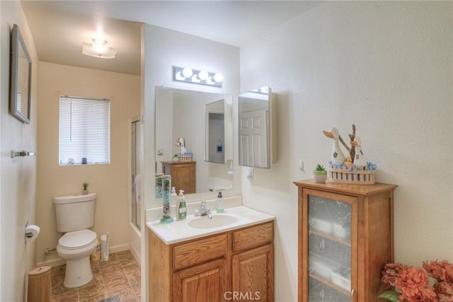 51 Apache Cir, Oroville, CA 95966 - bathroom with toilet, vanity, and tile patterned floors