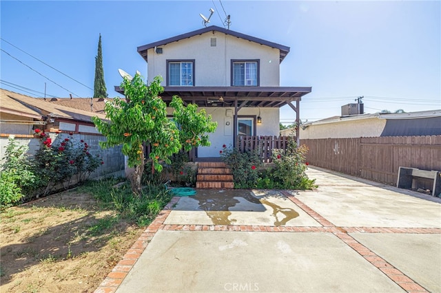 view of front of home with a porch