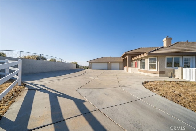 view of home's exterior featuring a garage