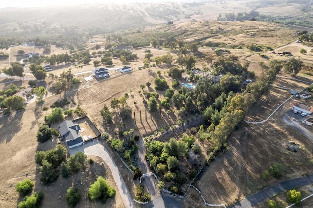 drone / aerial view with a rural view