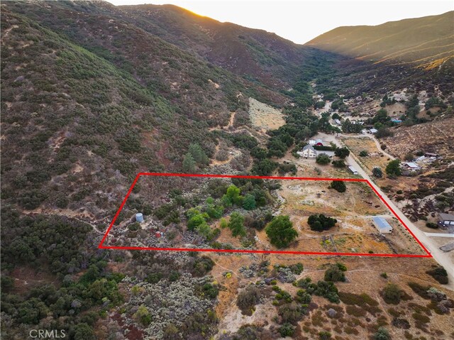 bird's eye view featuring a mountain view