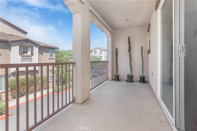 balcony with a residential view