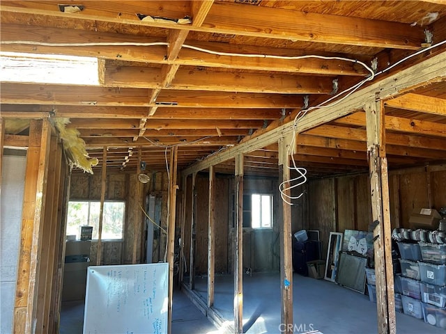 view of below grade area