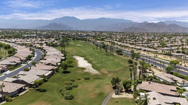 aerial view with a mountain view