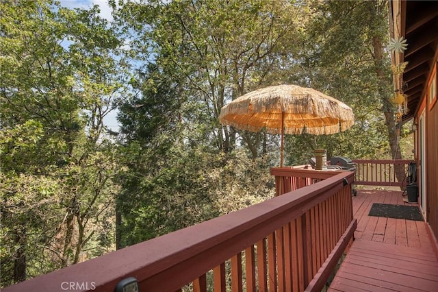 view of wooden deck