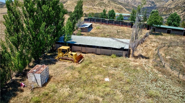 aerial view featuring a mountain view