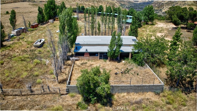 bird's eye view with a rural view