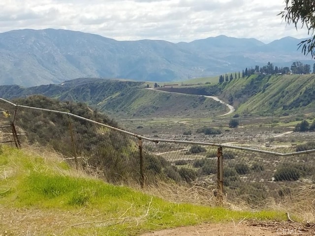 view of mountain feature featuring a rural view