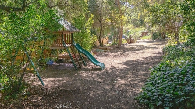 view of jungle gym