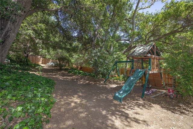 view of jungle gym