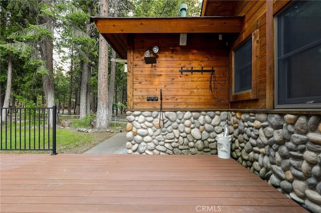 view of wooden terrace